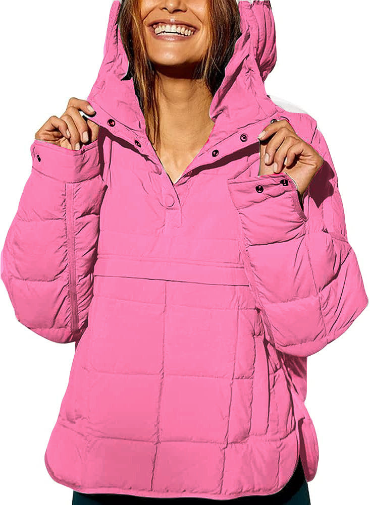 Hooded Puffer Jacket – Women's Warm Padded Coat