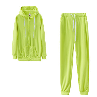Women's Color-Block Hoodie & Straight-Leg Pants Set
