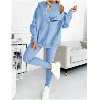 3-Piece Vest, Hoodie & Jogger Set – Women's