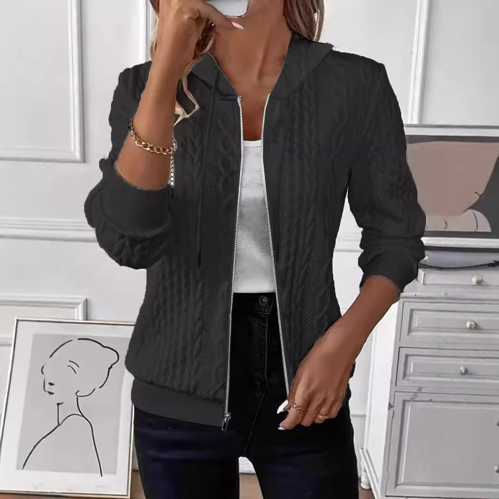 Soft Knit Zip-Up Hoodie Jacket – Women's