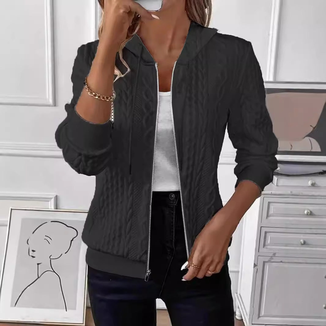 Soft Knit Zip-Up Hoodie Jacket – Women's