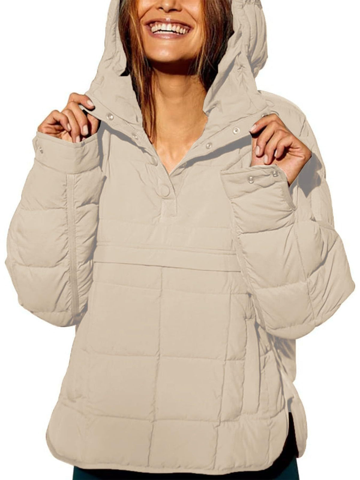 Hooded Puffer Jacket – Women's Warm Padded Coat