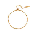 Water Wave Chain – 18K Gold-Plated Stainless Steel Bracelet or Necklace