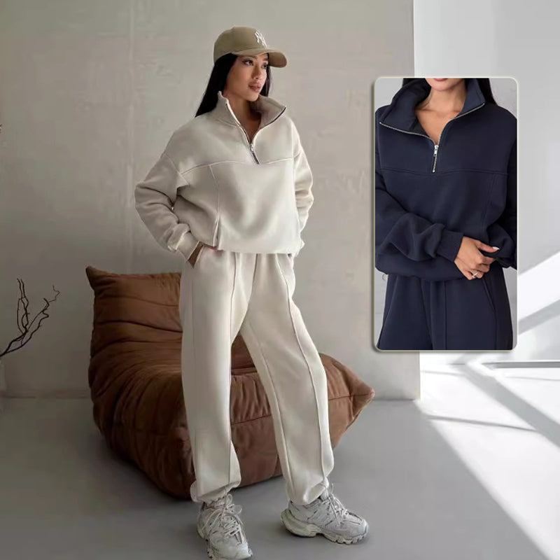 Zip-Up Jacket & Jogger Tracksuit – Women's 2-Piece
