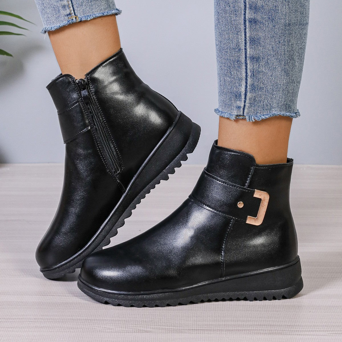 Fleece-Lined Side-Zip Ankle Boots – Women's