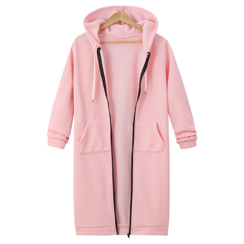 Long Hooded Fleece Jacket – Women's Plus-Friendly Sizes
