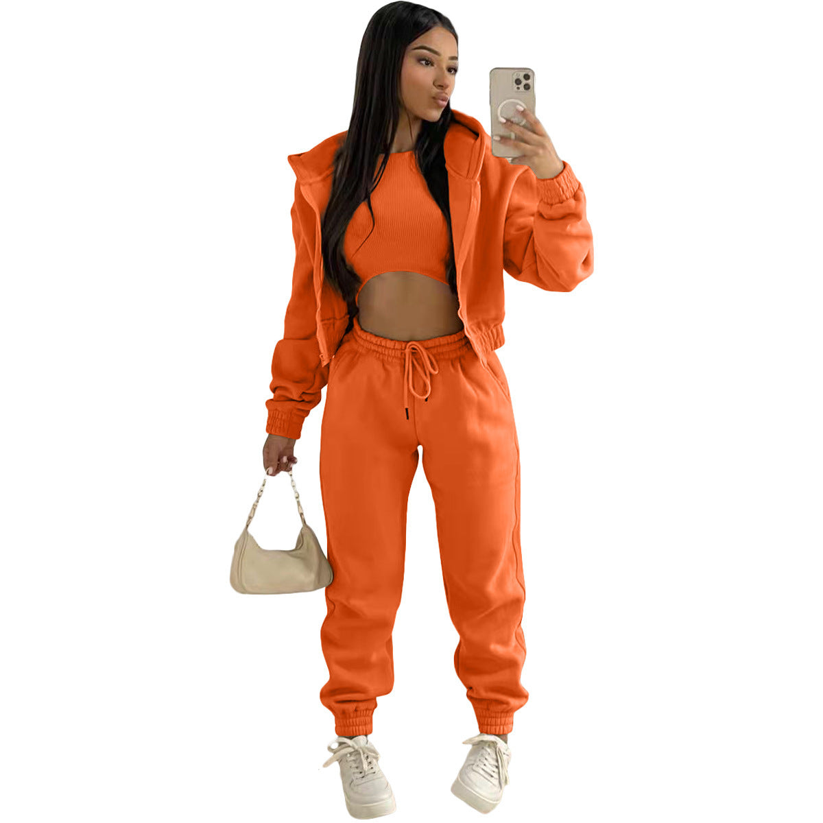 Plush Zip Hoodie & Pants Lounge Set – Women's
