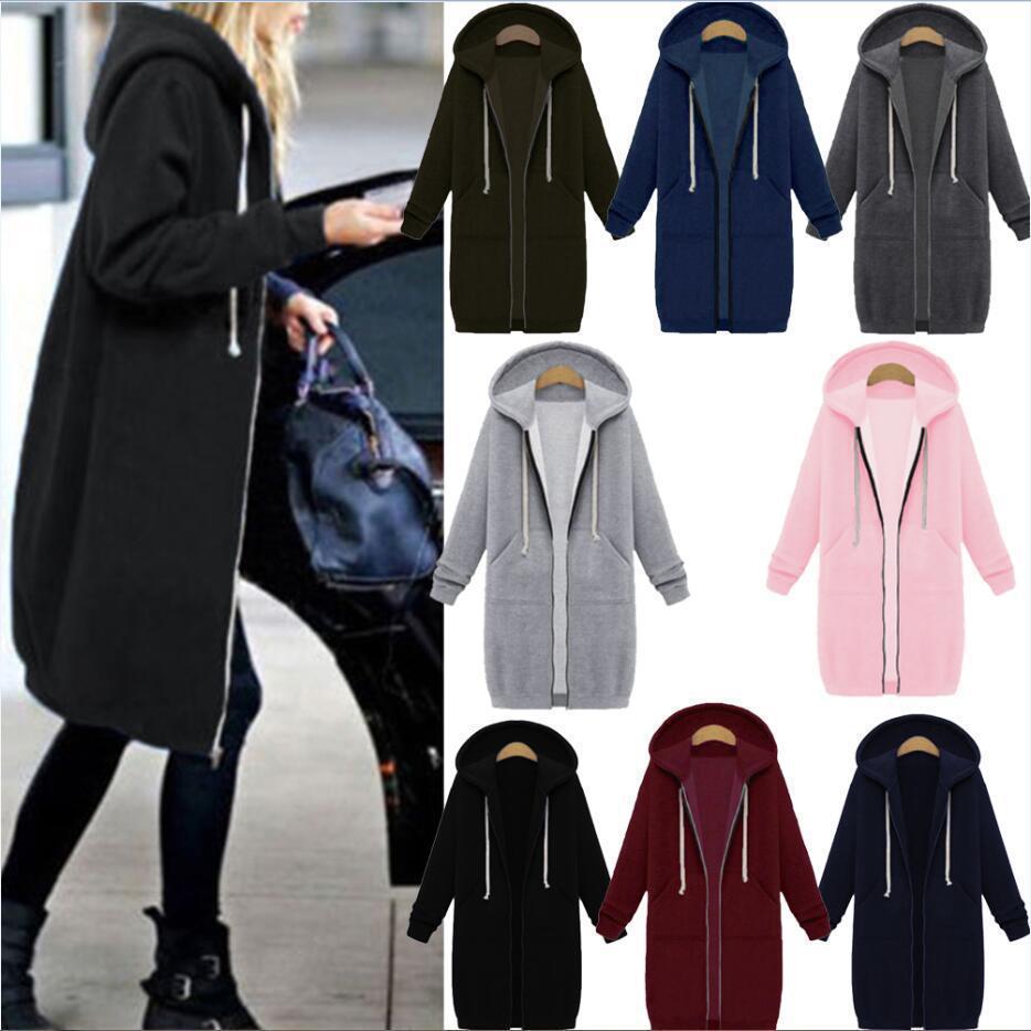 Long Hooded Fleece Jacket – Women's Plus-Friendly Sizes