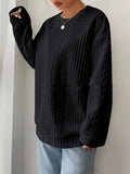 Oversized Jacquard Crewneck Sweatshirt – Women's