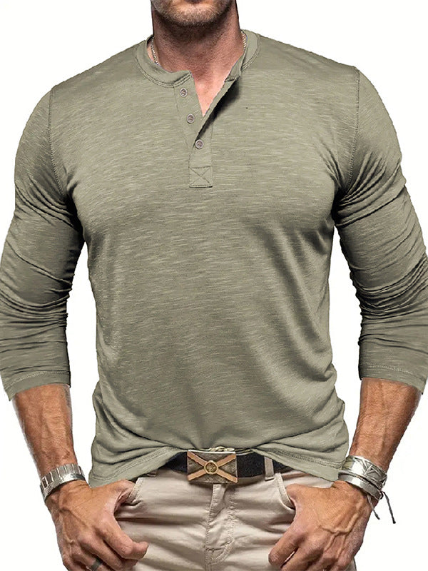Men's Long-Sleeve Henley Shirt