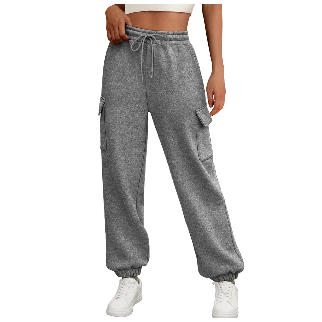 Fleece-Lined Baggy Joggers with Pockets – Women's