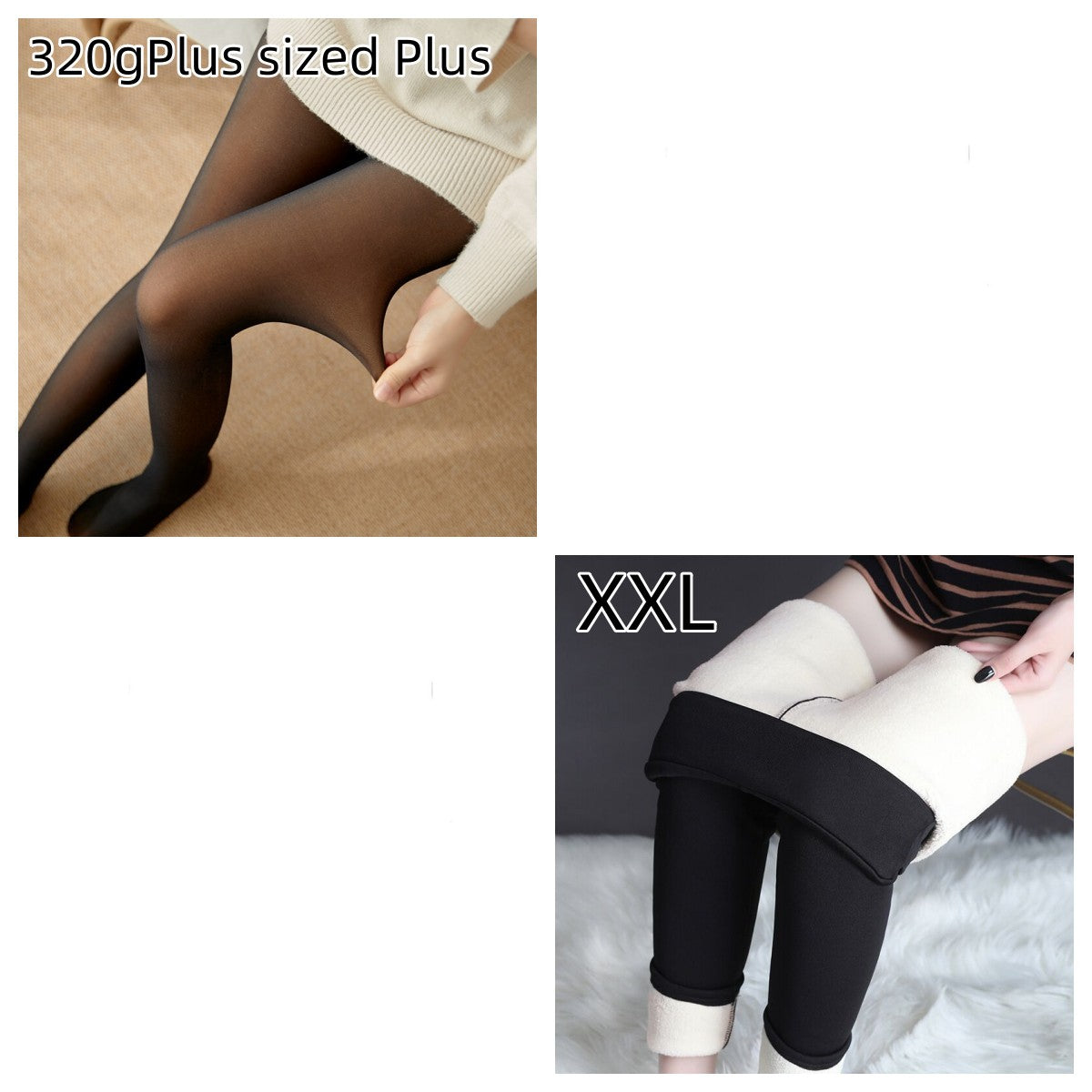 Fleece-Lined Sheer-Look Tights – Warm Winter Pantyhose