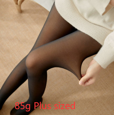 Fleece-Lined Sheer-Look Tights – Warm Winter Pantyhose