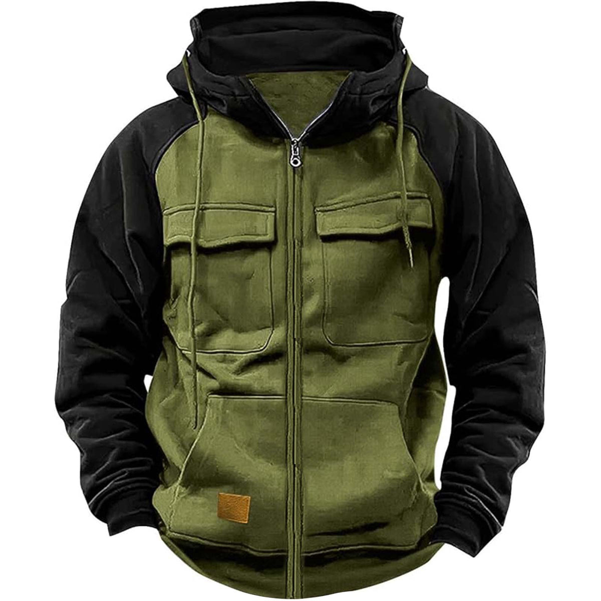 Men's Multi-Pocket Fleece-Lined Utility Hoodie