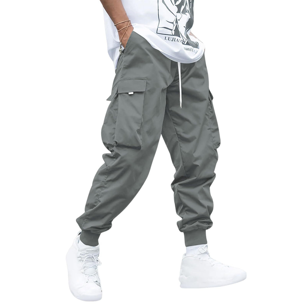 Men's Multi-Pocket Drawstring Cargo Pants