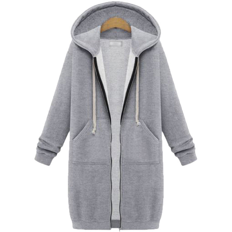 Long Hooded Fleece Jacket – Women's Plus-Friendly Sizes