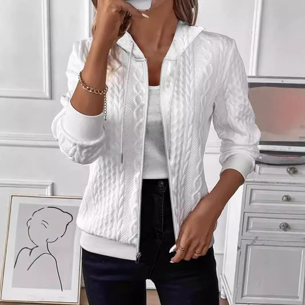 Soft Knit Zip-Up Hoodie Jacket – Women's