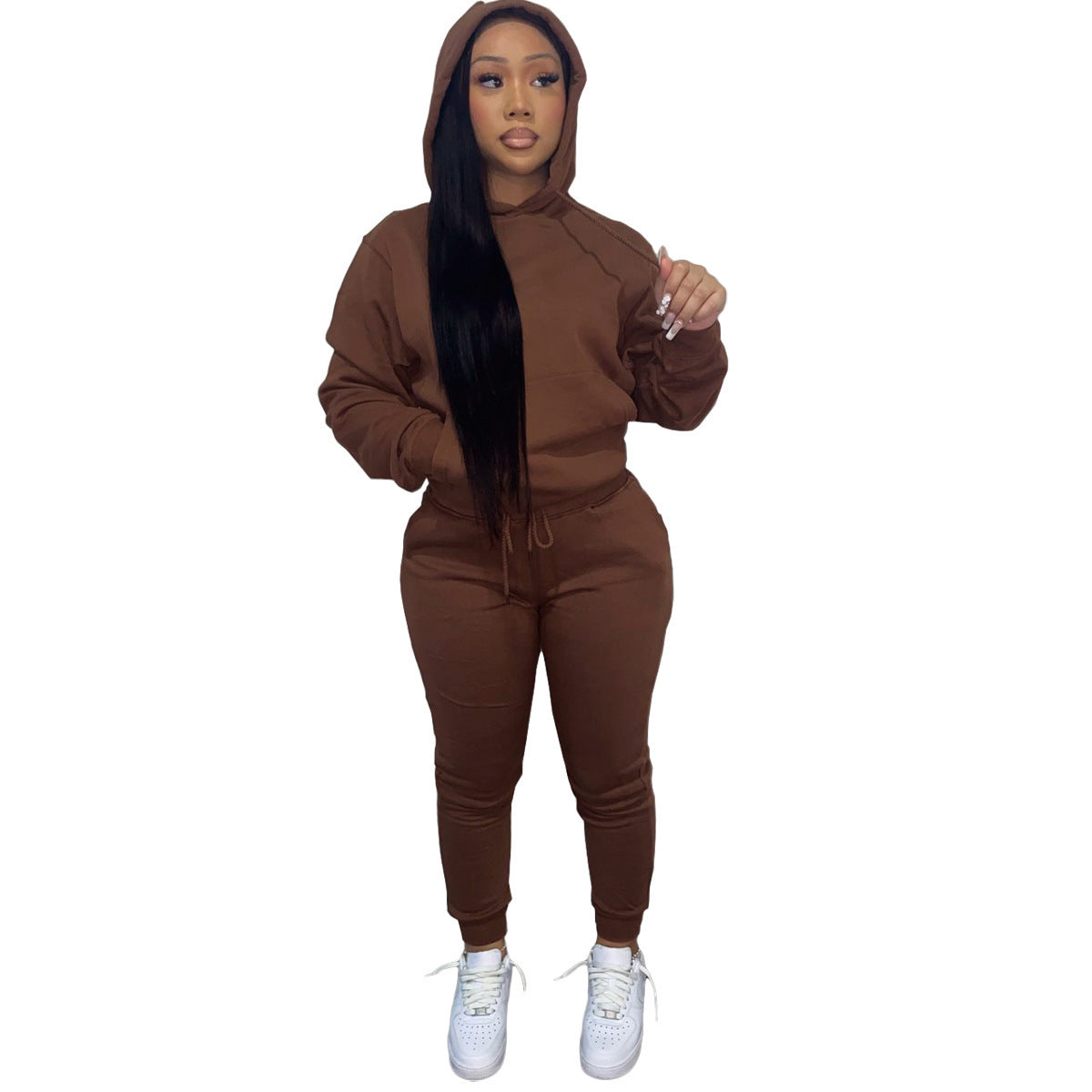 Brushed Fleece Hoodie Set – Women's 2-Piece Sweatsuit