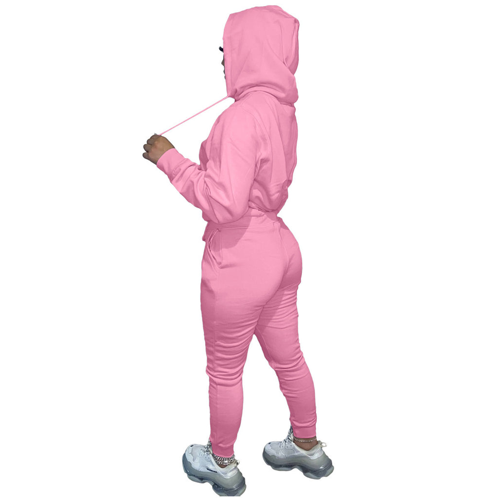 Brushed Fleece Hoodie Set – Women's 2-Piece Sweatsuit