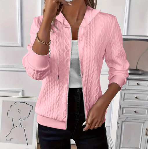 Soft Knit Zip-Up Hoodie Jacket – Women's