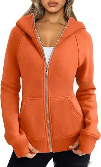 Fleece-Lined Cropped Zip Hoodie – Women's