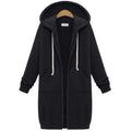 Long Hooded Fleece Jacket – Women's Plus-Friendly Sizes – Ghana Warehouse