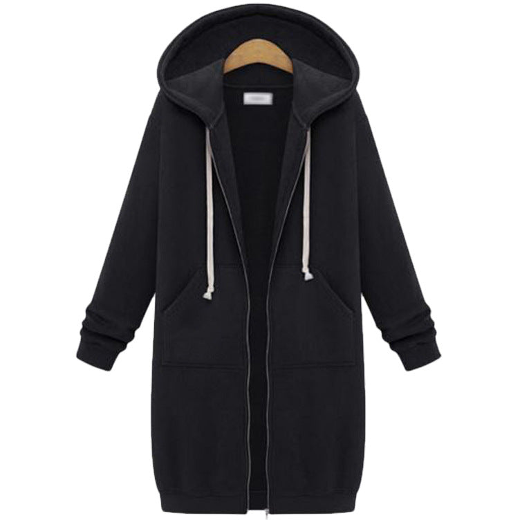 Long Hooded Fleece Jacket – Women's Plus-Friendly Sizes