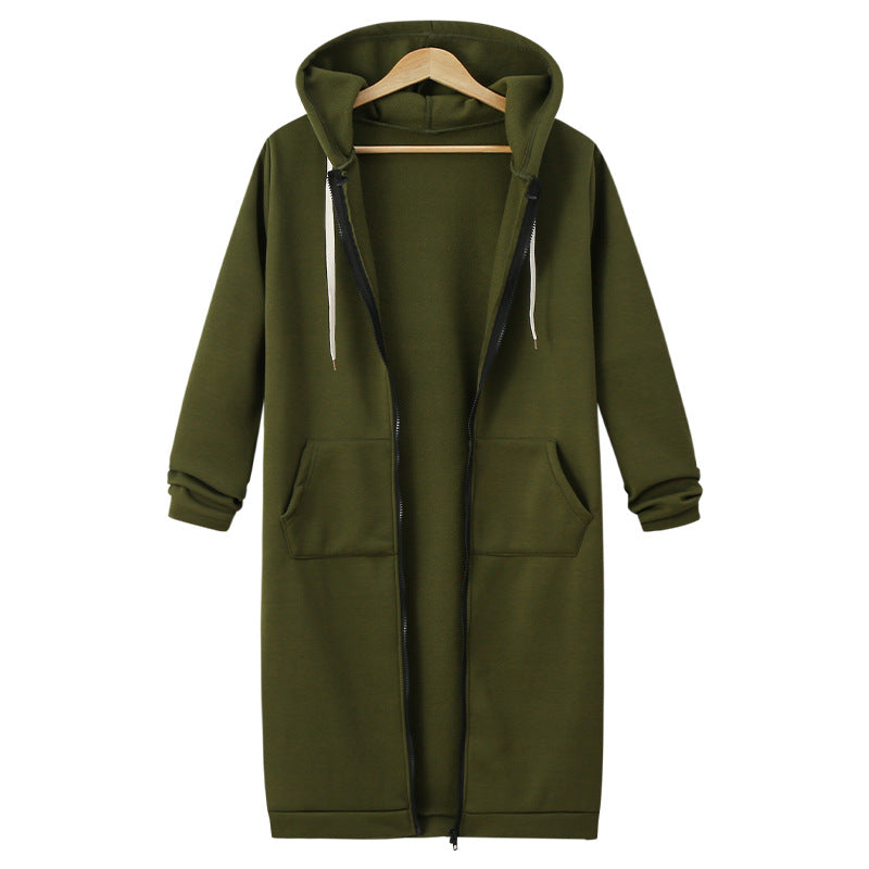 Long Hooded Fleece Jacket – Women's Plus-Friendly Sizes