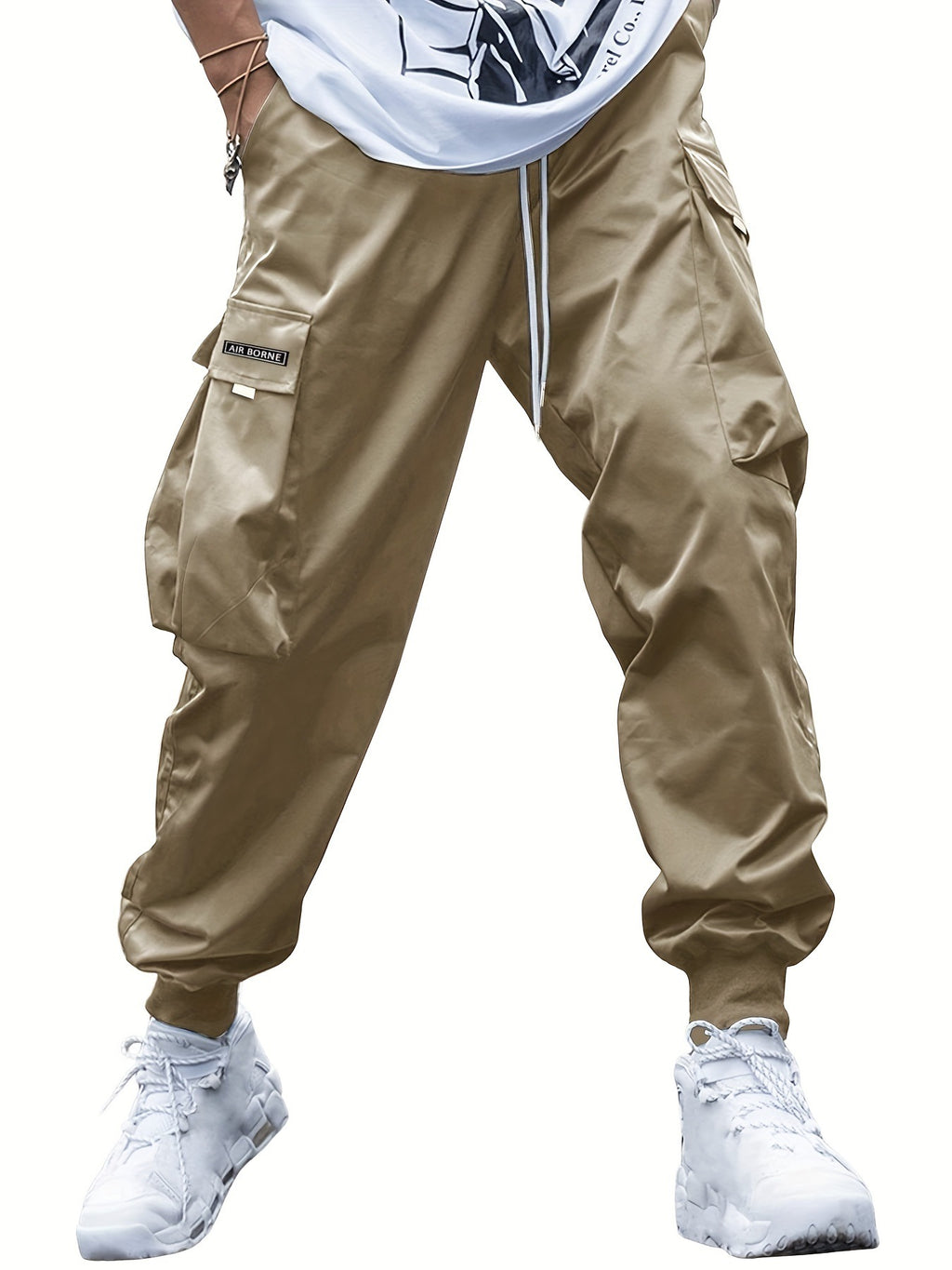 Men's Multi-Pocket Drawstring Cargo Pants