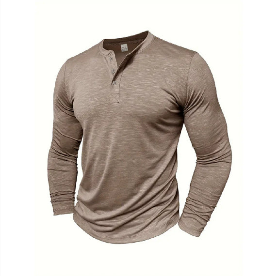 Men's Long-Sleeve Henley Shirt