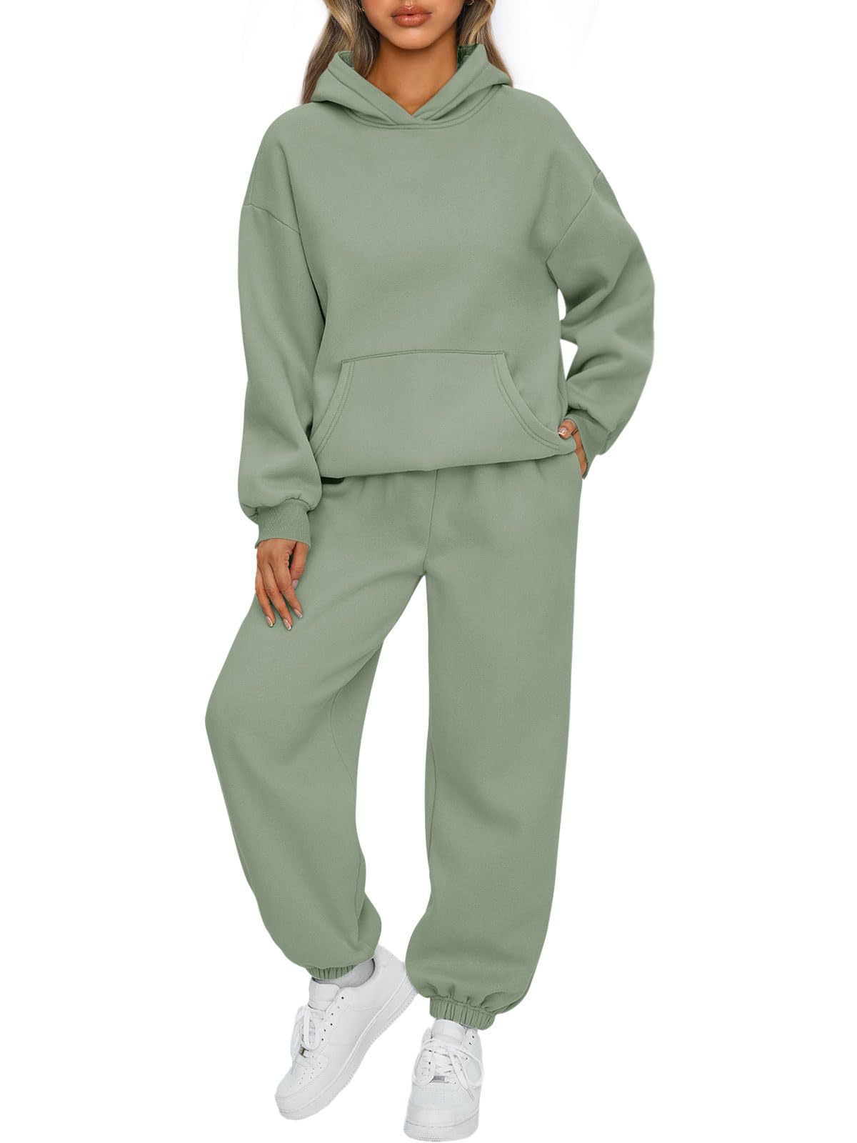 Raglan Hoodie & Jogger Set – Women's Casual 2-Piece
