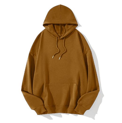 Classic Drawstring Pullover Hoodie with Pocket – Plus Sizes