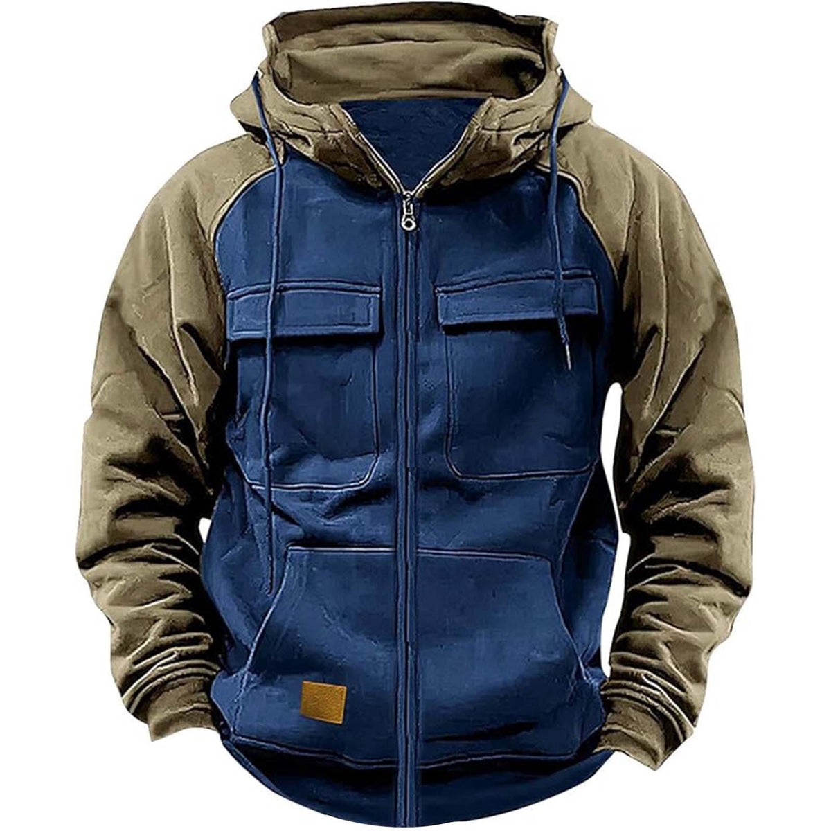Men's Multi-Pocket Fleece-Lined Utility Hoodie