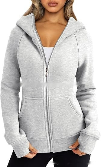 Fleece-Lined Cropped Zip Hoodie – Women's