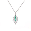 Dream Moon Pendant Necklace – Titanium Steel with Sparkling Stones