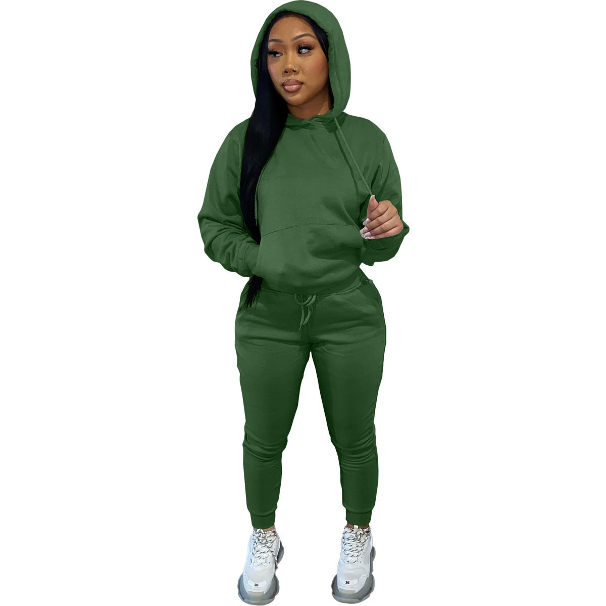 Brushed Fleece Hoodie Set – Women's 2-Piece Sweatsuit