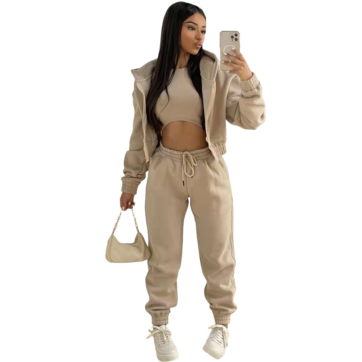 Plush Zip Hoodie & Pants Lounge Set – Women's