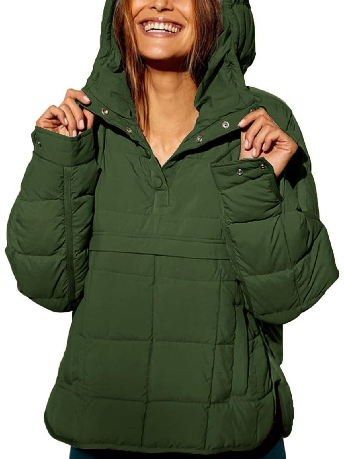Hooded Puffer Jacket – Women's Warm Padded Coat