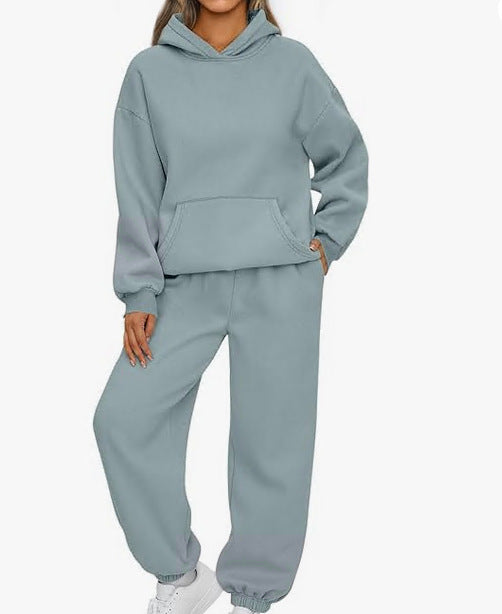 Raglan Hoodie & Jogger Set – Women's Casual 2-Piece