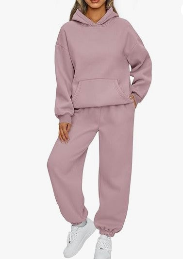 Raglan Hoodie & Jogger Set – Women's Casual 2-Piece