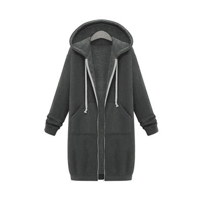 Long Hooded Fleece Jacket – Women's Plus-Friendly Sizes