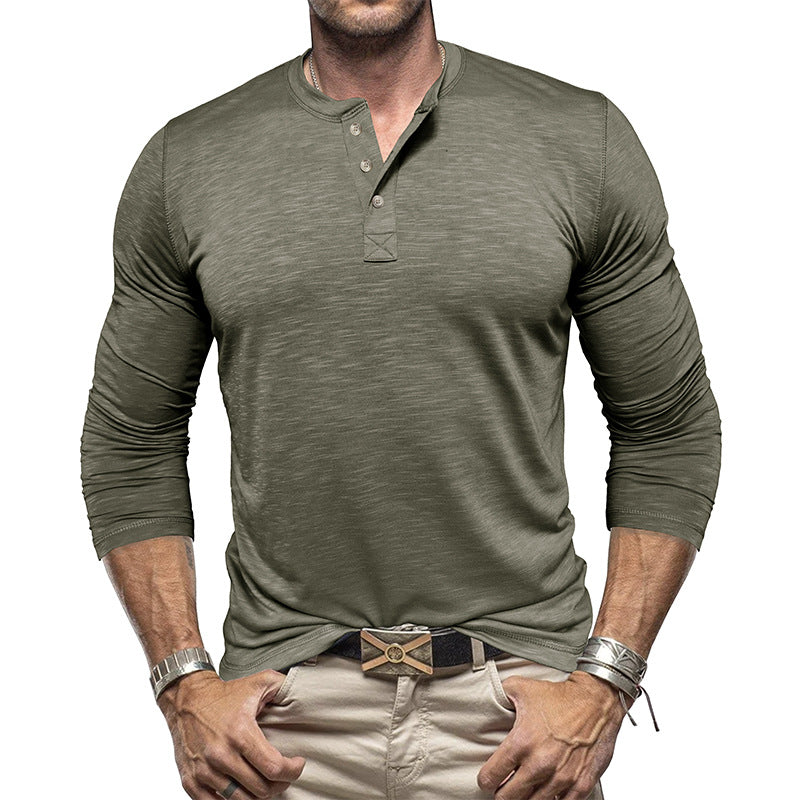 Men's Long-Sleeve Henley Shirt