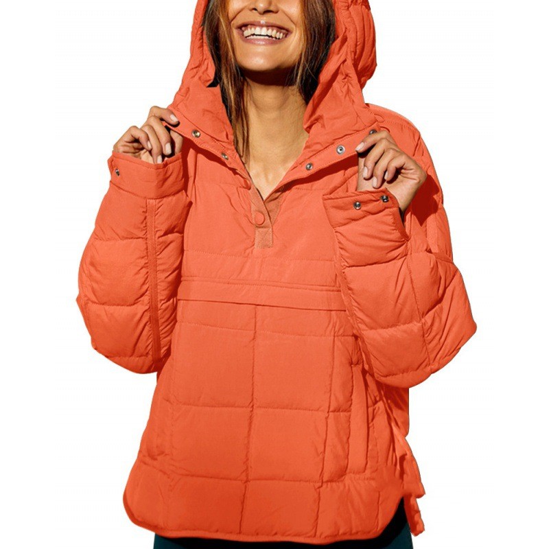Hooded Puffer Jacket – Women's Warm Padded Coat