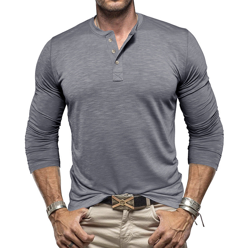 Men's Long-Sleeve Henley Shirt