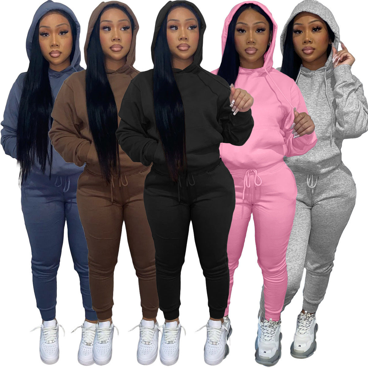 Brushed Fleece Hoodie Set – Women's 2-Piece Sweatsuit