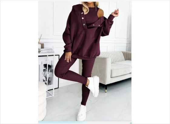 3-Piece Vest, Hoodie & Jogger Set – Women's