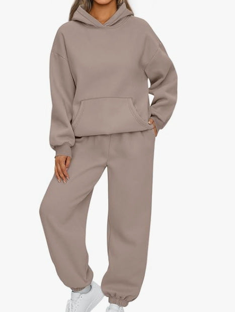 Raglan Hoodie & Jogger Set – Women's Casual 2-Piece