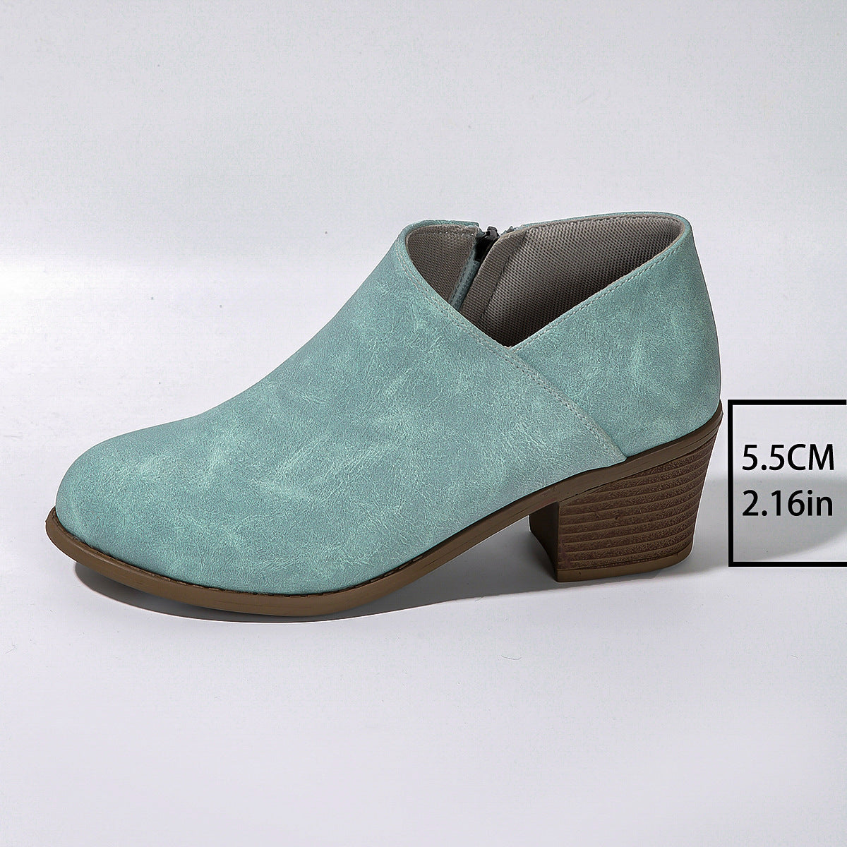 Chunky Heel Side-Zip Ankle Boots – Women's