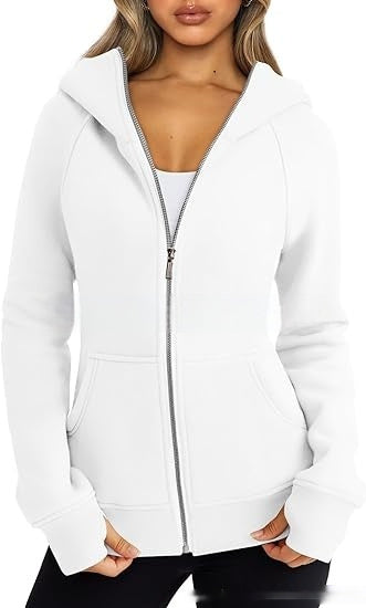 Fleece-Lined Cropped Zip Hoodie – Women's