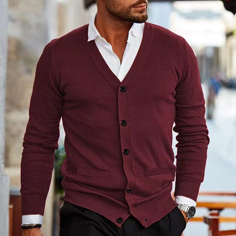 Men's Knit Cardigan Sweater Coat